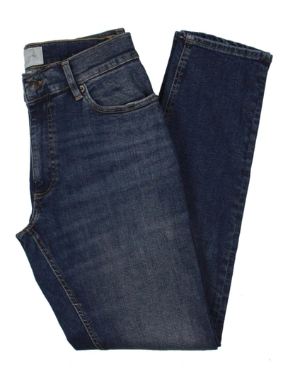 Sun + Stone Larry Mens High Rise Dark Wash Skinny Jeans In Multi