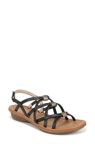 Soul Naturalizer Sierra Strappy Sandal In Black Smooth Faux Leather