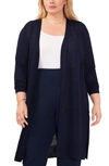 Halogen Linen Blend Cardigan In Classic Navy