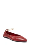 Jeffrey Campbell Tippy Flat In Red Gold