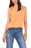 Vince Camuto Rumpled Satin Blouse In Warm Orange