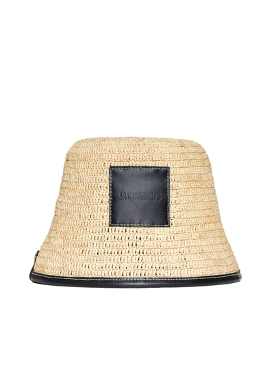 Jacquemus Le Bob Soli Bucket Hat In Black
