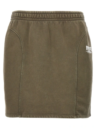 Rotate Birger Christensen Rotate Ladies Green Enzyme Sweat Mini Skirt