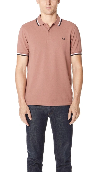 Fred Perry Shirt In Burlwood/white/black