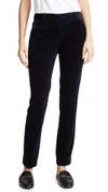 Theory Pintuck Trouser Pants In Deep Navy