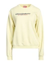 Diesel F-reggy-ind Woman Sweatshirt Light Yellow Size L Cotton