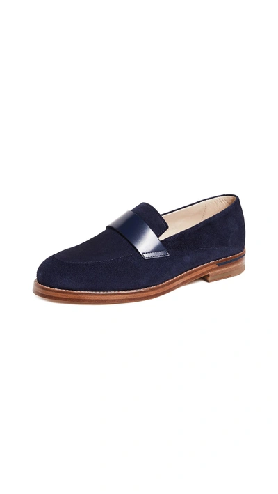 Want Les Essentiels De La Vie Tereza Slip On Loafers In Multi Oxford Blue/black