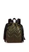 Studio 33 Nifty Drawstring Backpack In Army Green