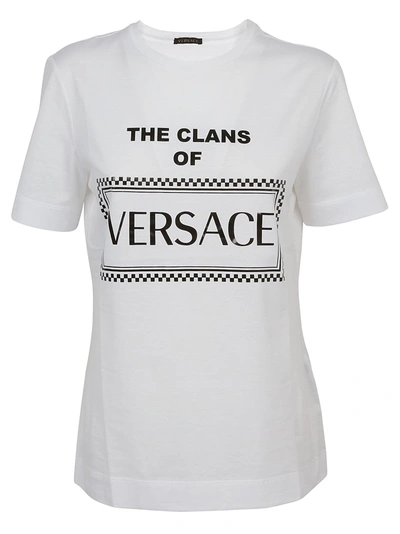 Versace T-shirt In Bianco/nero