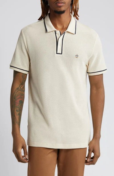 Original Penguin Earl Organic Cotton Mesh Polo In Birch