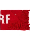 Off-white Logo Print Scarf - Red