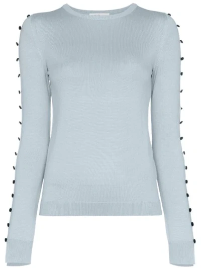 Adeam Button Arm Cashmere Sweater - Blue