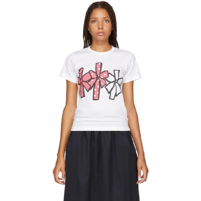 Comme Des Garcons Girl Comme Des Garçons Girl Bow Printed T-shirt - White