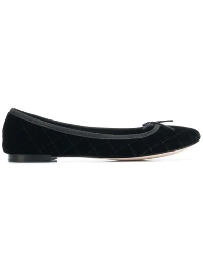 Repetto Quilted Ballerinas In Black