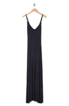 Go Couture V-neck Maxi Dress In Navy