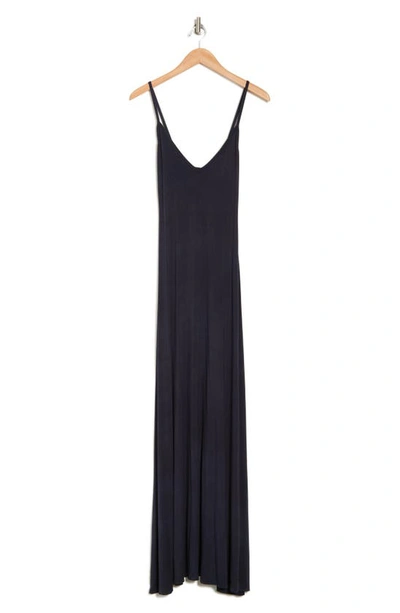 Go Couture V-neck Maxi Dress In Navy