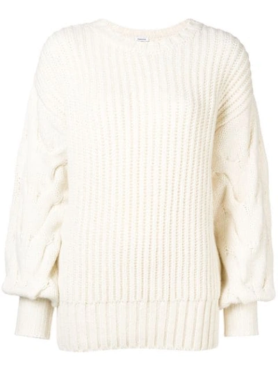 P.a.r.o.s.h Cable Knit Jumper In White