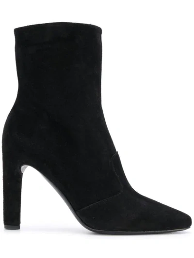 Del Carlo High Heel Ankle Boots - Black