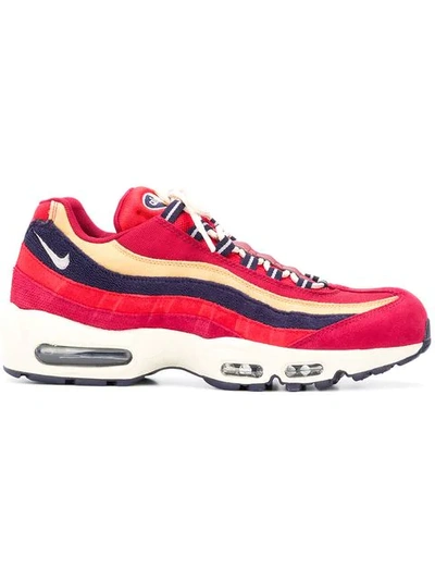 Nike Striped Pattern Sneakers - Red In Red