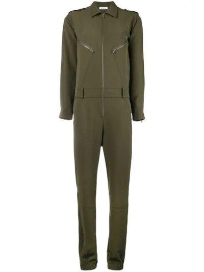 P.a.r.o.s.h . Slim-fit Zipped Jumpsuit - Green