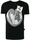 Vivienne Westwood Anglomania Heart Globe Printed T-shirt - Black