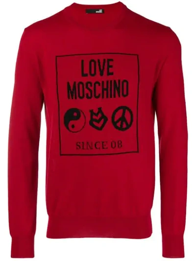 Love Moschino Intarsia In Red