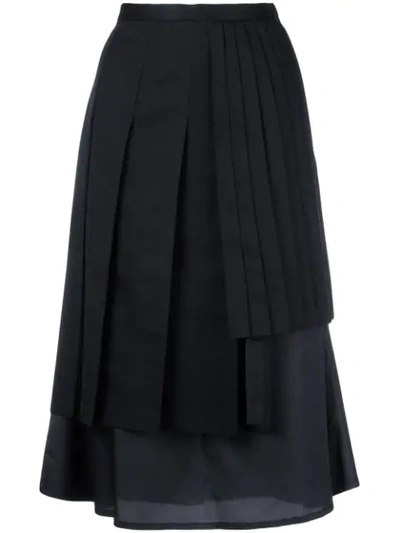 Comme Des Garçons Noir Kei Ninomiya Asymmetric Full Skirt - Blue