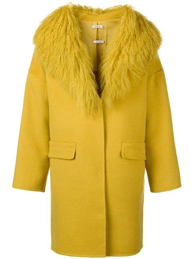 P.a.r.o.s.h . Fur Collar Coat - Yellow