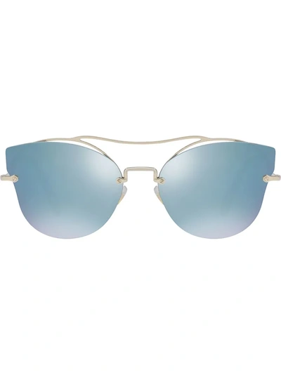 Miu Miu Scenique Mirrored Sunglasses In Grey