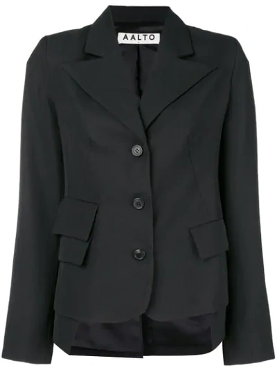 Aalto Peaked Lapel Tailored Jacket - Black