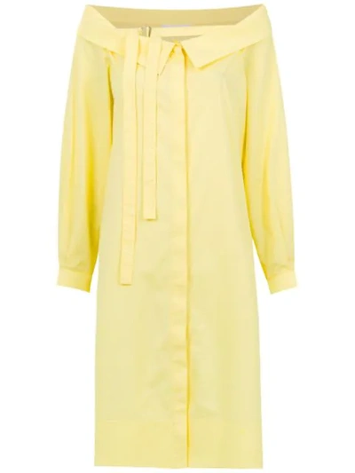 Gloria Coelho Off-the-shoulder Dress In Yellow
