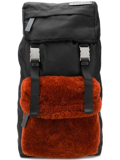 Marni Colour Block Backpack - Black