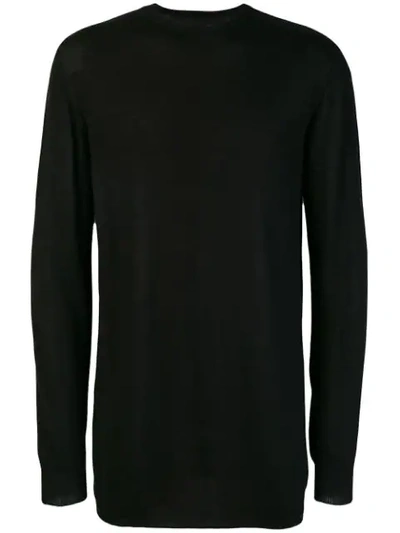 Rick Owens Chevron Knit Sweater In Black