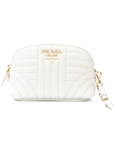 Prada Quilted Leather Make Up Bag - White