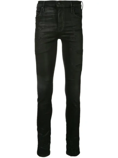 Rta Distressed Patch Skinny Jeans In Black