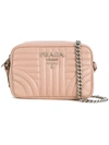 Prada Diagramme Leather Crossbody Bag - Pink