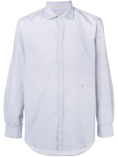 Massimo Alba Plain Button Shirt In White