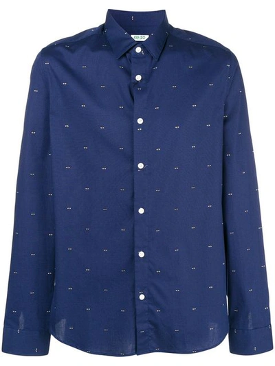 Kenzo Button Down Shirt In Blue