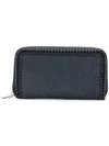 Stella Mccartney Falabella Zip Wallet In Blue