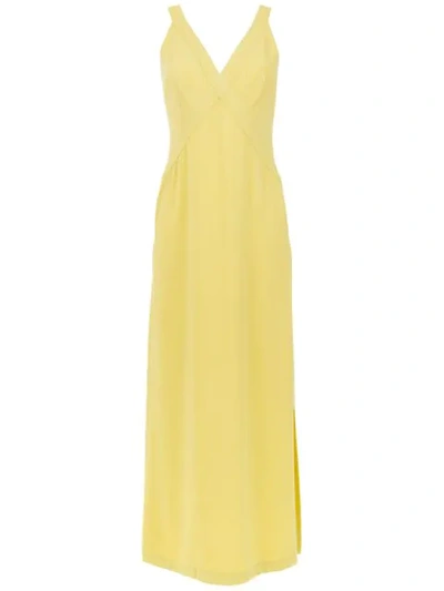 Mara Mac Long Dress In Yellow