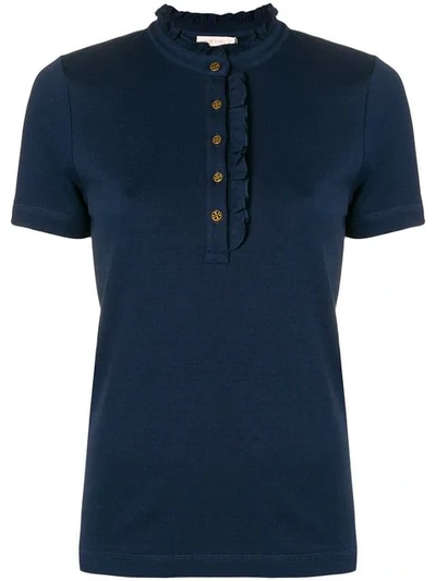 Tory Burch Blue Cotton Polo T-shirt