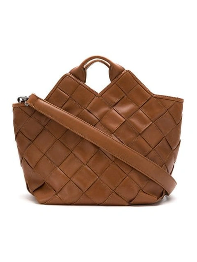 Mara Mac Leather Tote Bag In Brown