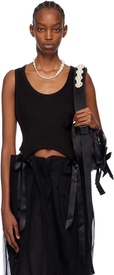 Simone Rocha Black Easy Tank Top