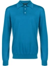 Prada Knitted Polo Shirt - Blue