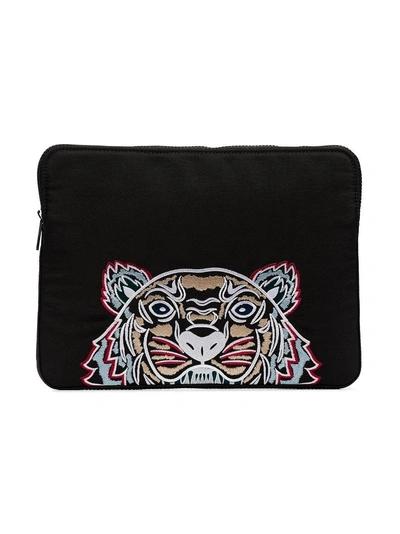 Kenzo Store Laptop Case Kenzo Kenzo Black Tiger Head Embroidered