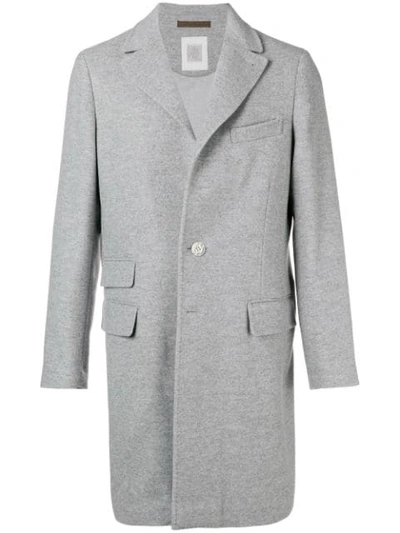 Eleventy Single Breasted Coat In Grey