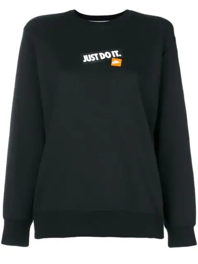 Nike 'just Do It' Sweatshirt - Black