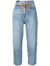 Levi's : Made & Crafted Barrel Cropped Jeans - Blue