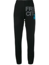 Freecity Logo Print Track Pants - Black