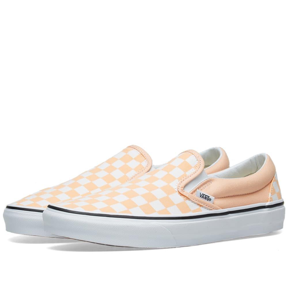 checkerboard vans orange